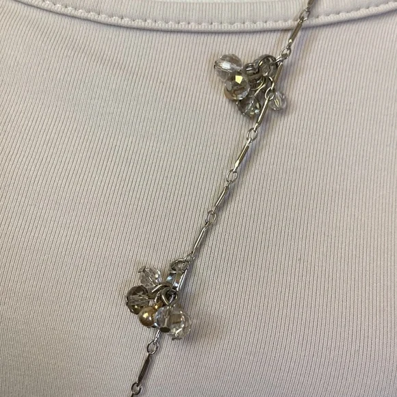 LOFT Long Silver & Bead Necklace - Picture 7 of 7